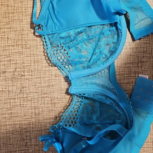 AdoreMe Turquoise Lace Bra 36DD - Picture 3 of 3